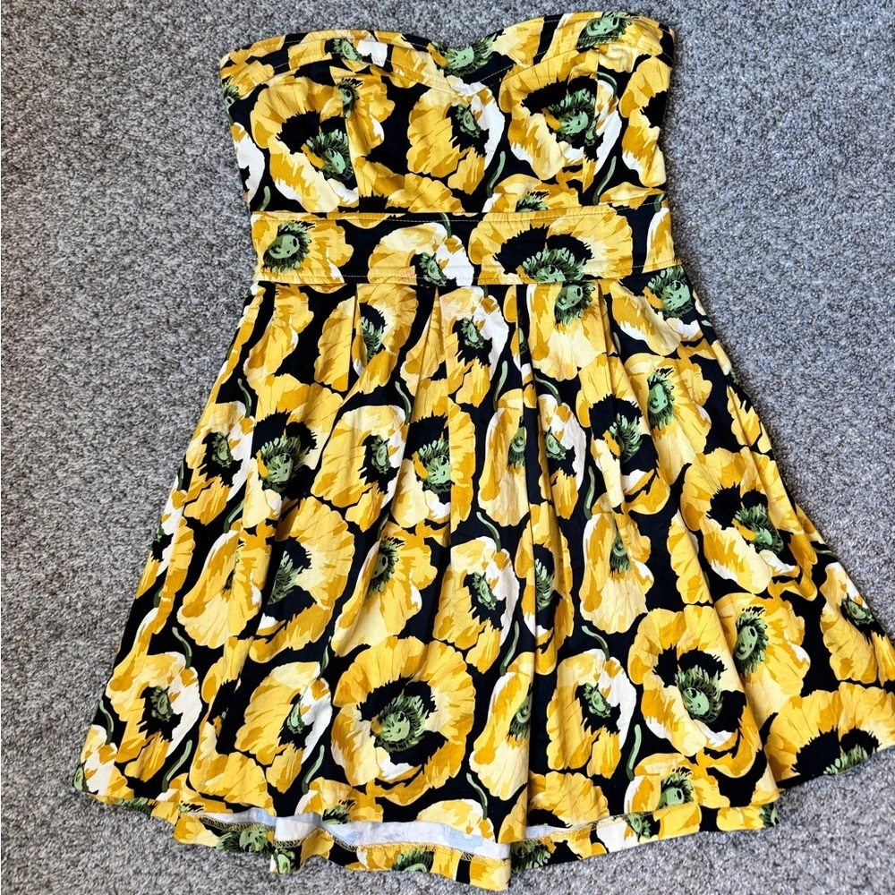 MIA Y2K Yellow Floral Mini Dress